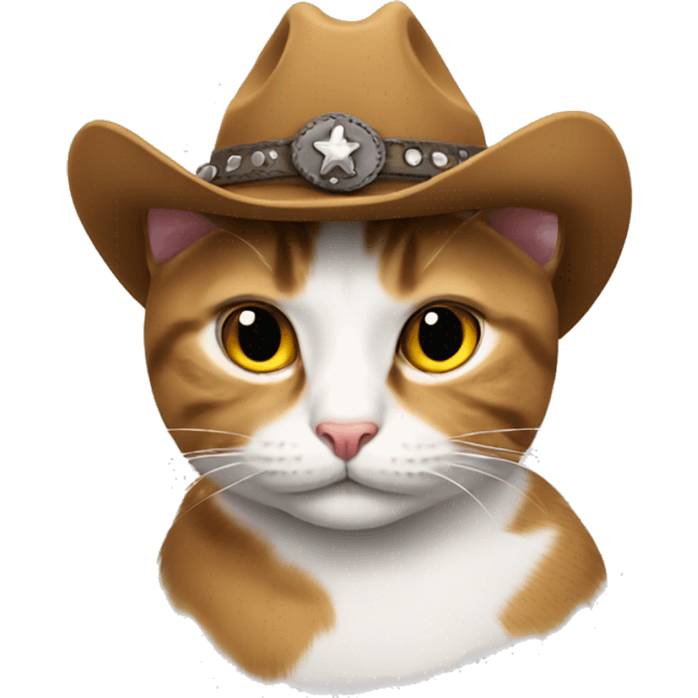 cat wearing a cowboy hat emoji