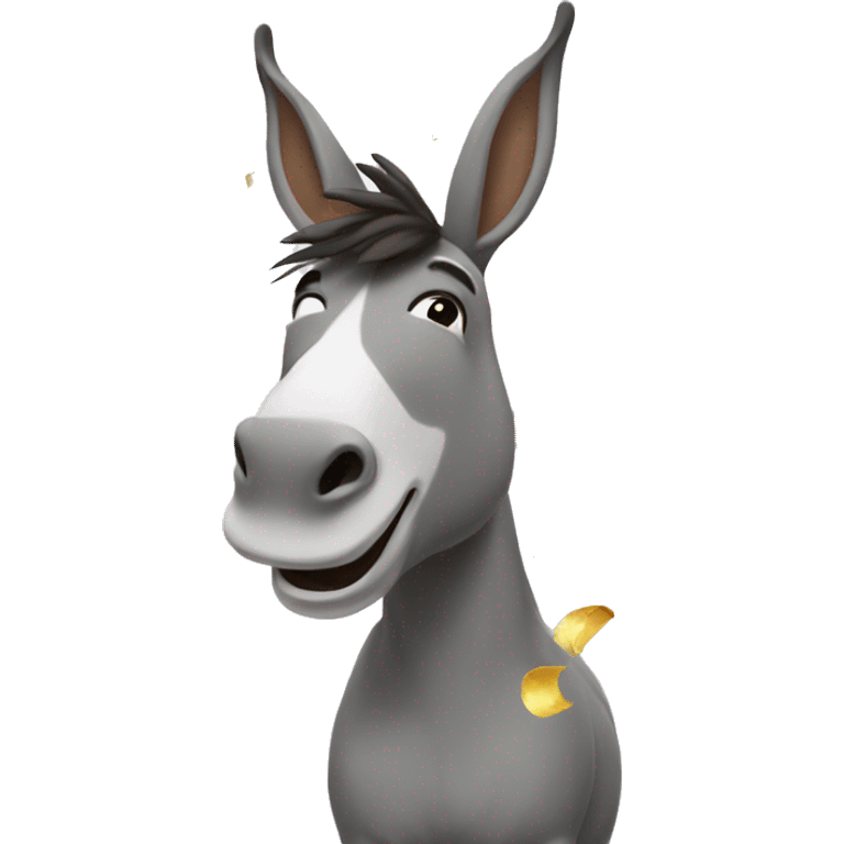 donkey with confetti celebrating emoji