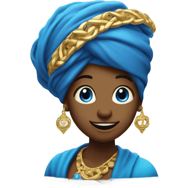 A blue genie (akinator) emoji