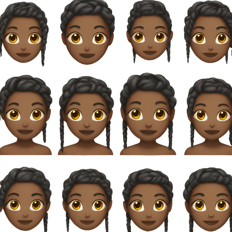 Black girl with braids  emoji