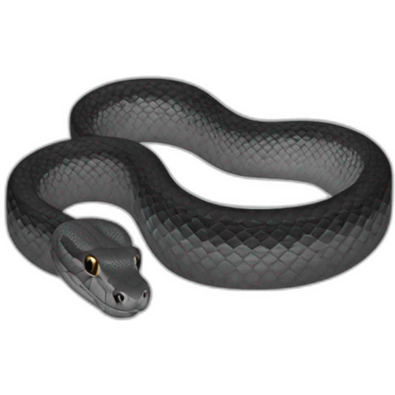 python snake black and grey emoji