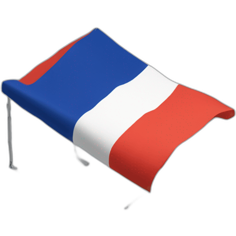 very big french flag isometric emoji