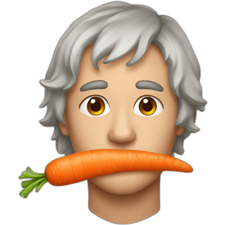 Toinon Georget with carrot on the nose emoji