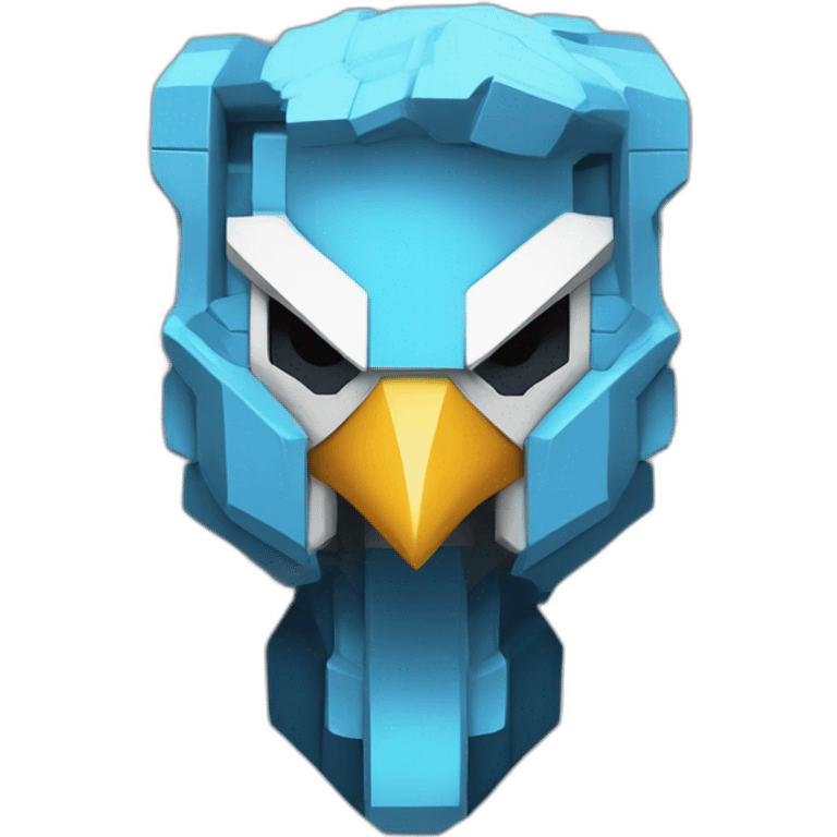 Minecraft Articuno Cyberpunk Head emoji