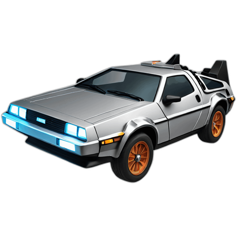 Delorian flying emoji