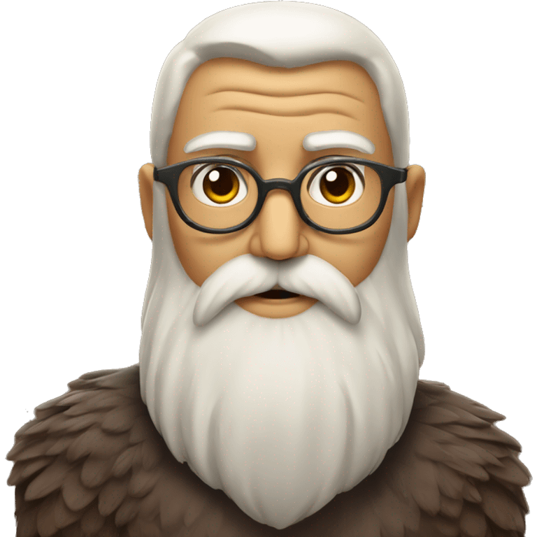 Wise old beard owl emoji