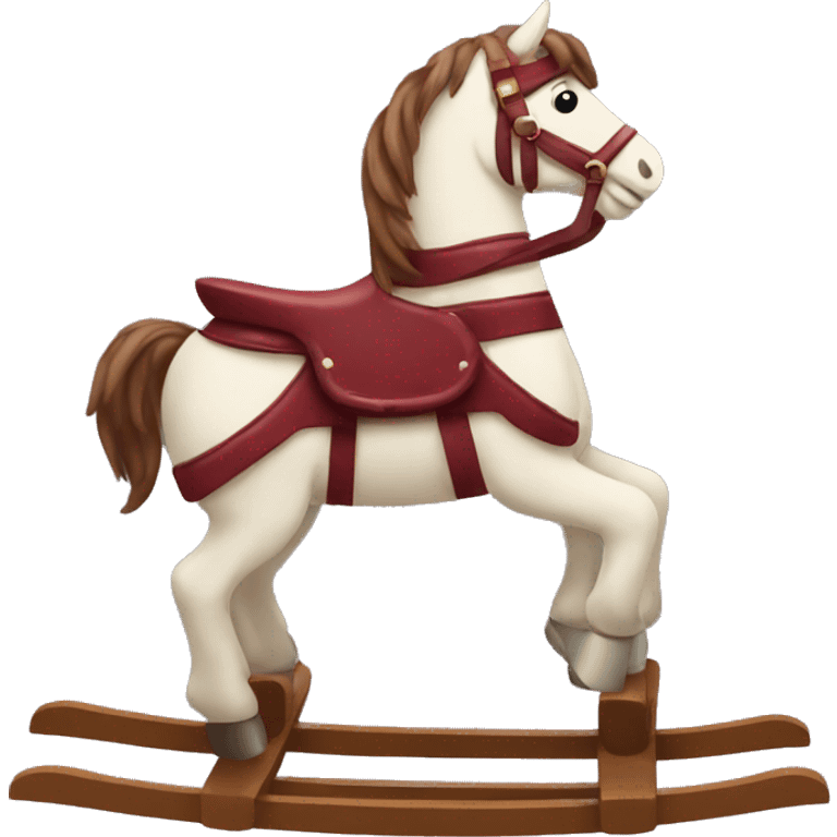 burgundy rocking horse emoji