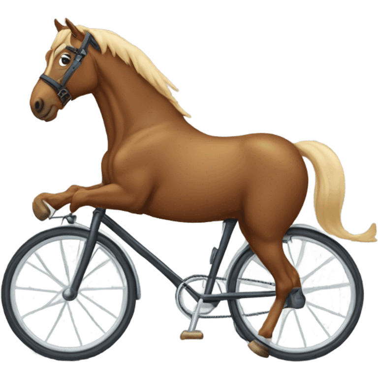 Horse riding a bike emoji