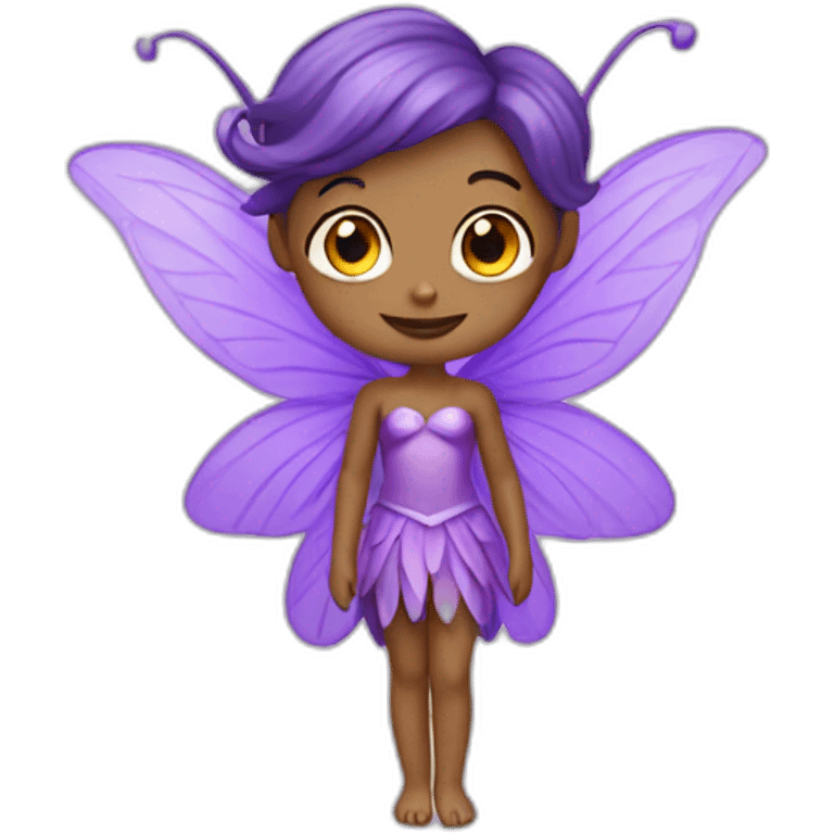 Fairy with purple wings emoji