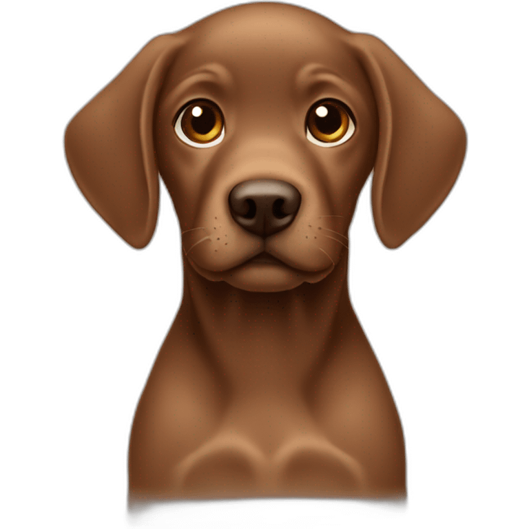 Brown labrador baby emoji