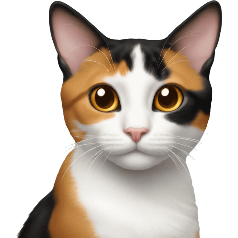 black-Orange-white tail tip-calico-cat emoji