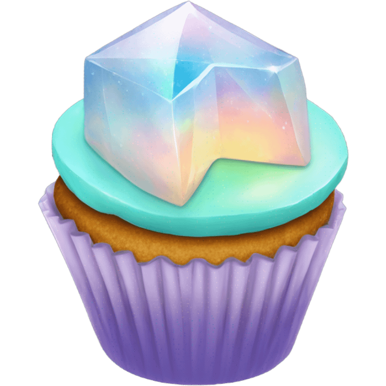 opal crystal gemstone cupcake emoji