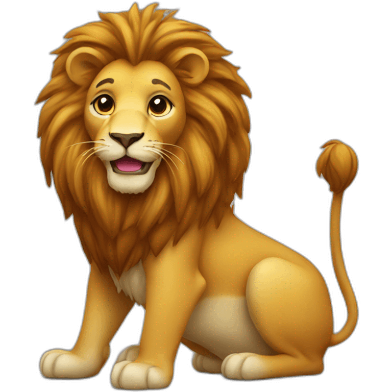 Lion sur canard emoji