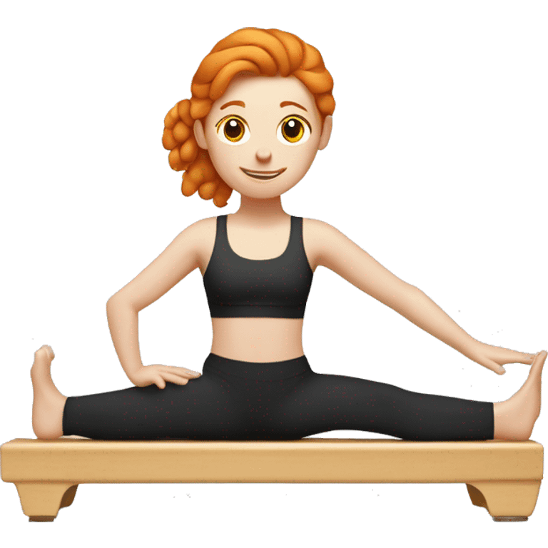 Ginger girl in pilates class emoji