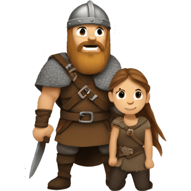 Viking saving girl  emoji