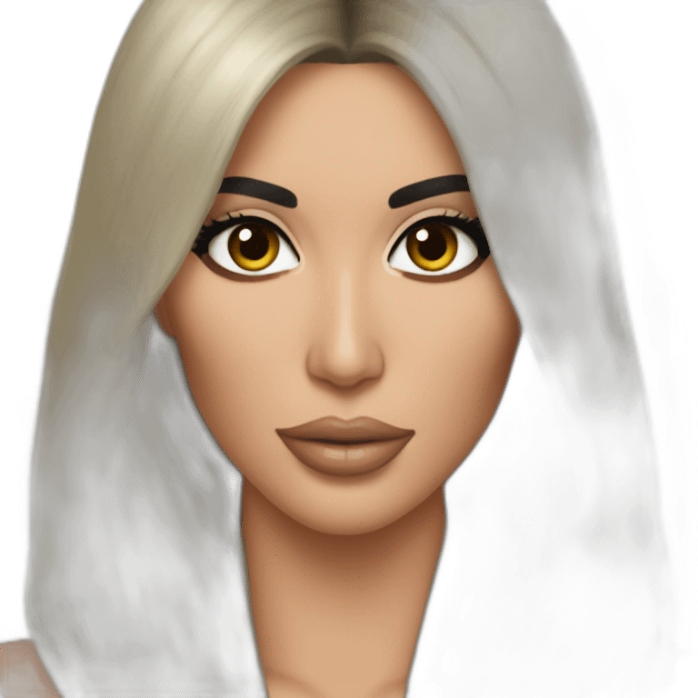 Kim Kardashian without under pans emoji