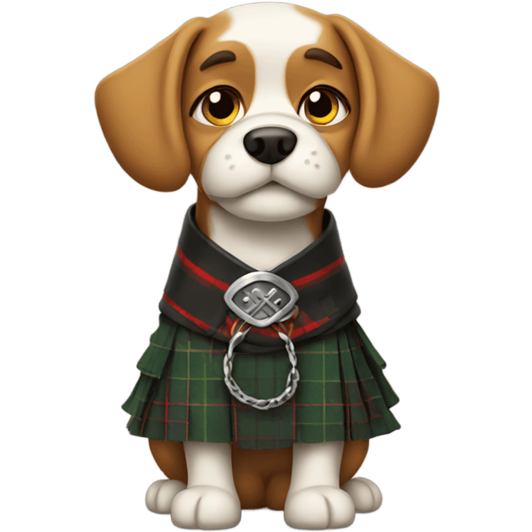 Dog wearing a kilt emoji