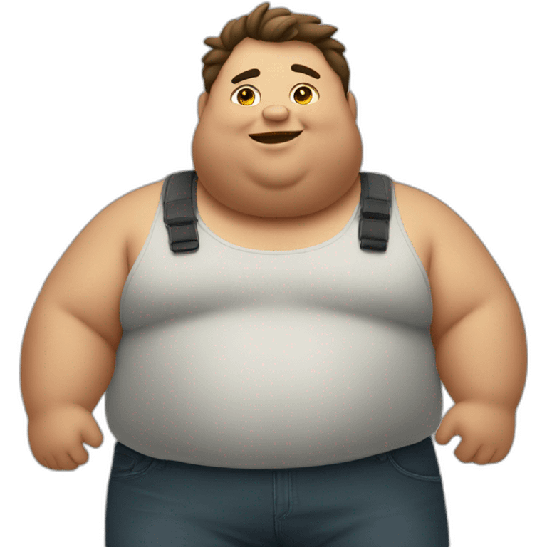 Chubby guy love emoji