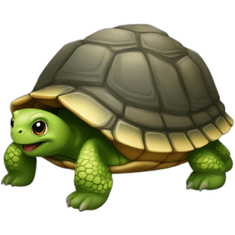 Chat sur tortue emoji