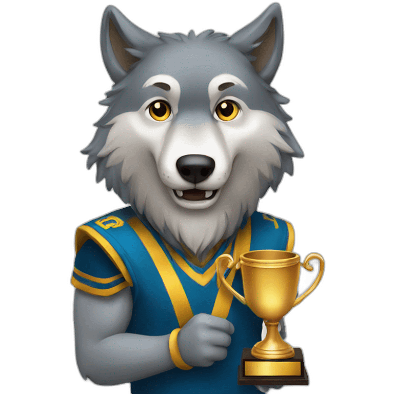 wolf hold trophy emoji