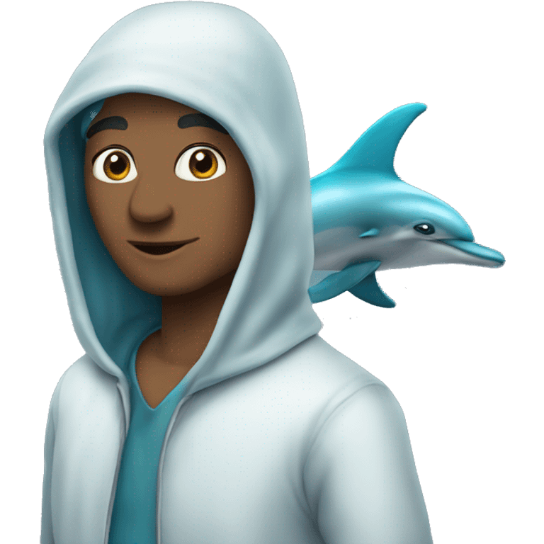 A dolphin dabbi  emoji