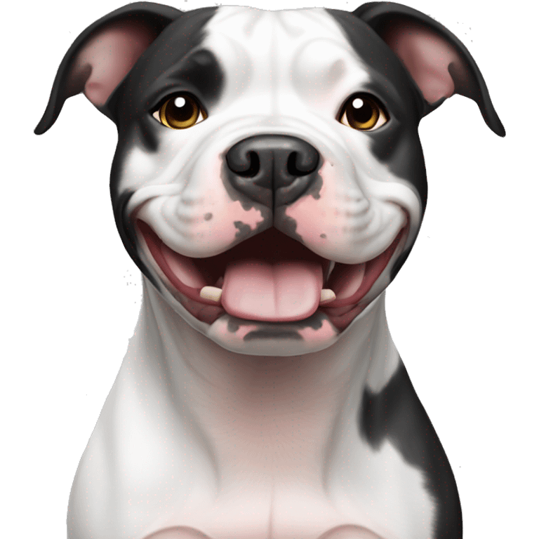 Black and white pitbull emoji