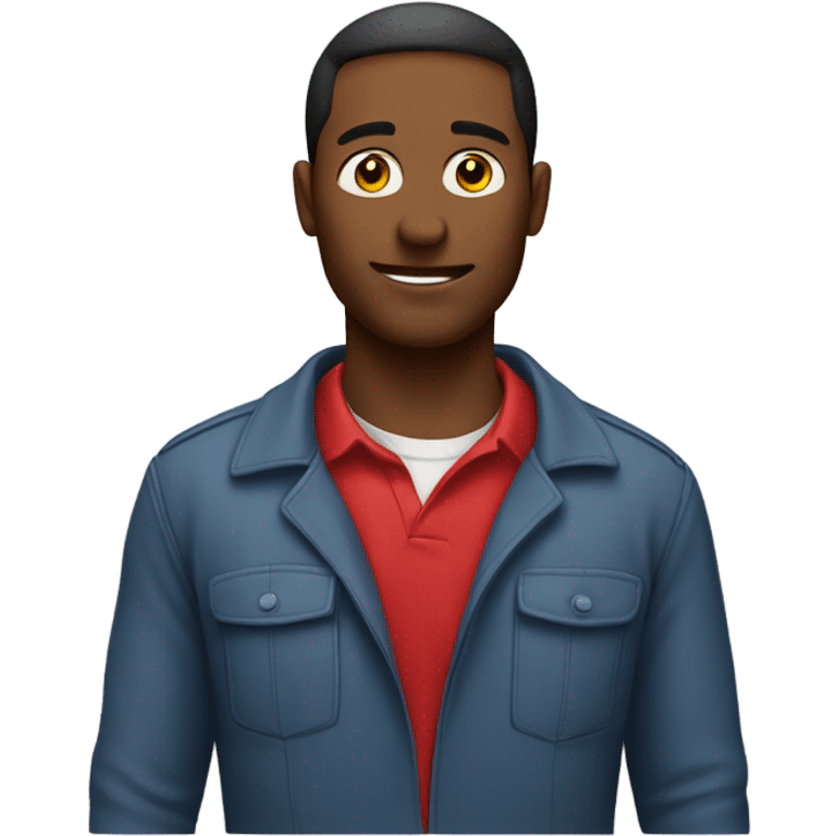 man with rapid restore red shirt on emoji