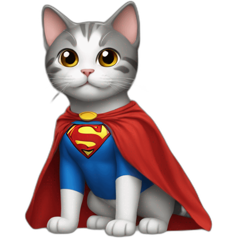 cat in a superman costume emoji