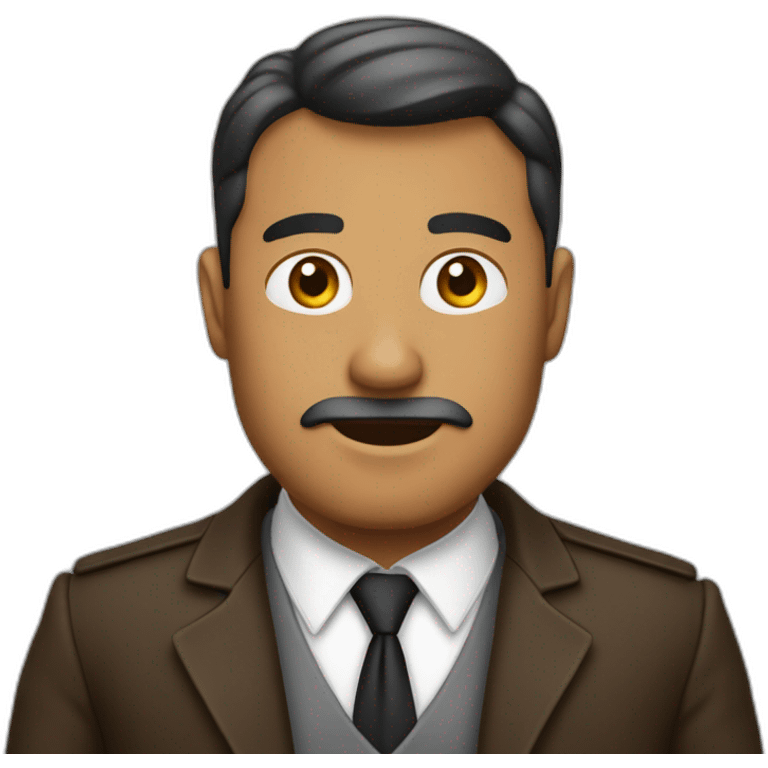 hombre frente a un escritorio emoji