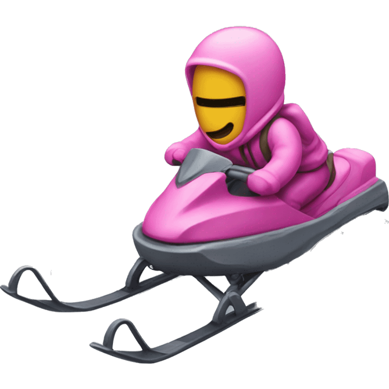 Pink snow glide emoji