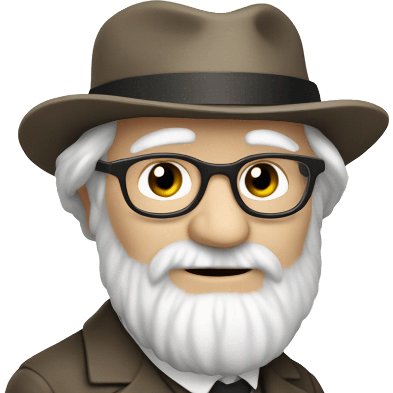 charles darwin as a helpesk operator emoji