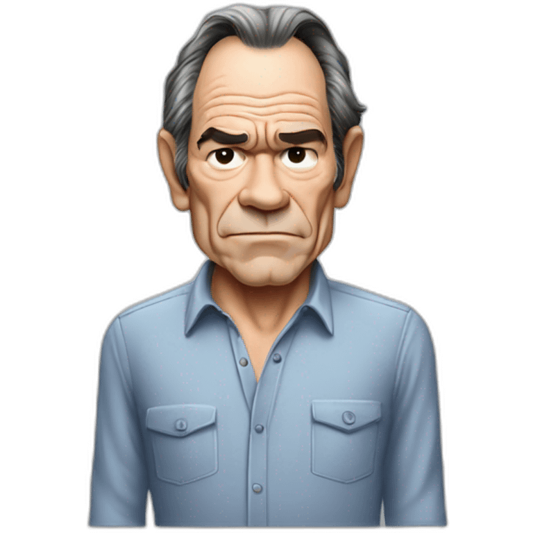 actor tommy lee jones cartoon wearing shirt emoji