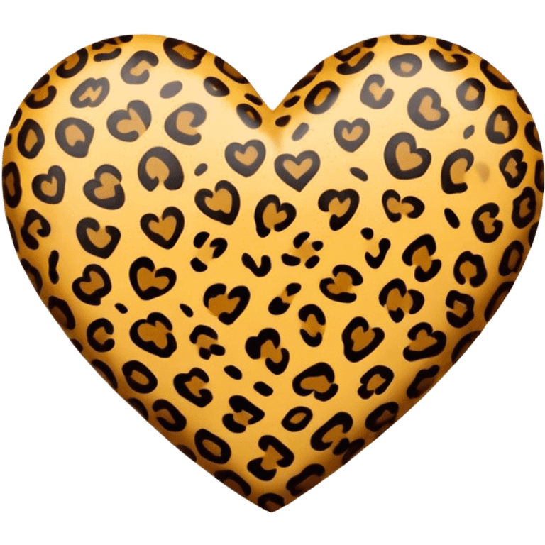 Leopard print heart emoji