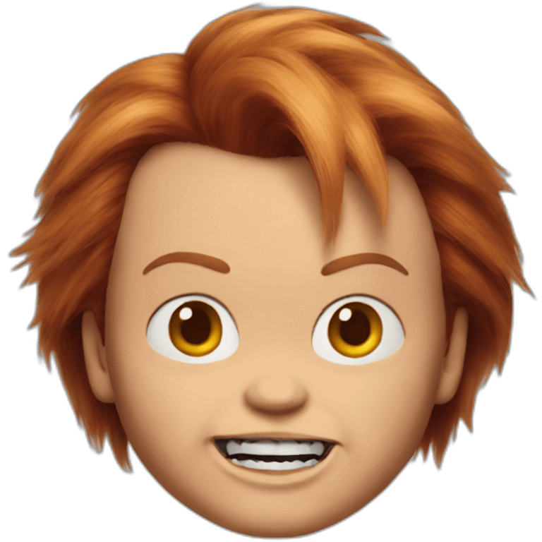 Chucky movie face emoji