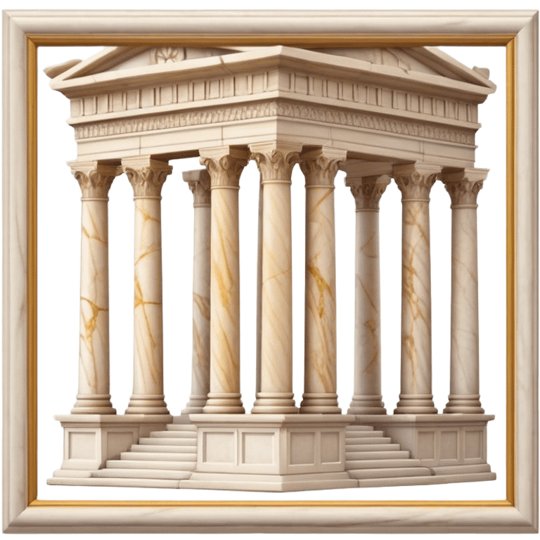 The Library of Celsus Landmark Emoji – Depicting its marble facade, carved columns, and statues. emoji