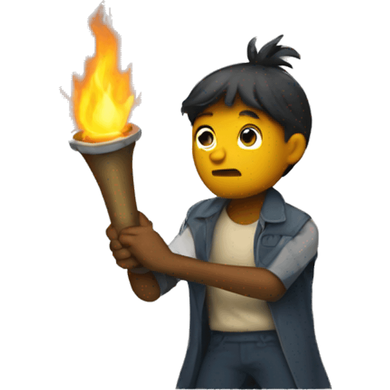 a torch being snuffed emoji