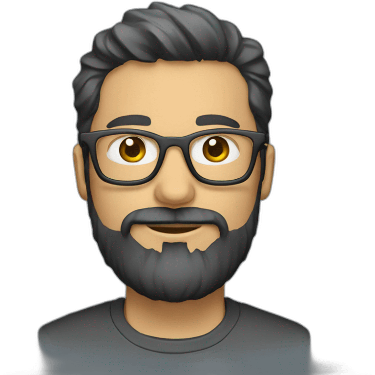 software engineer with glasses and beard emoji