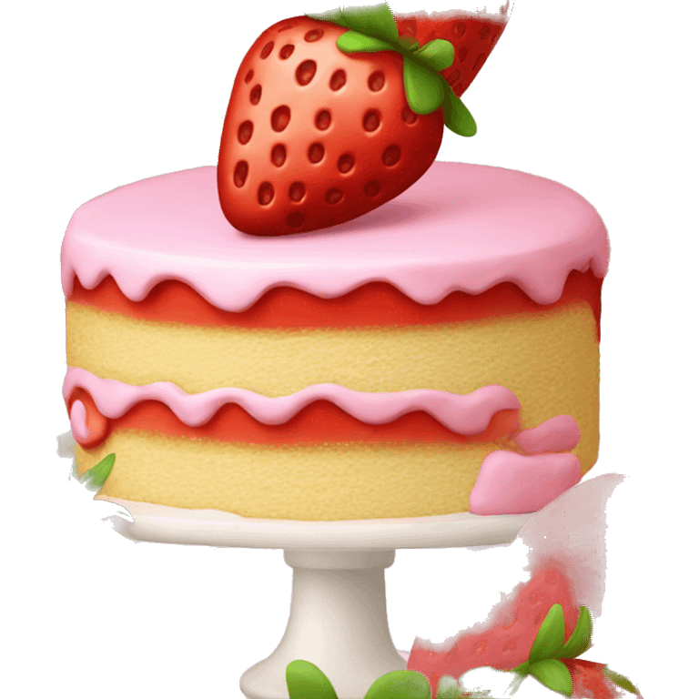 Strawberry cake  emoji