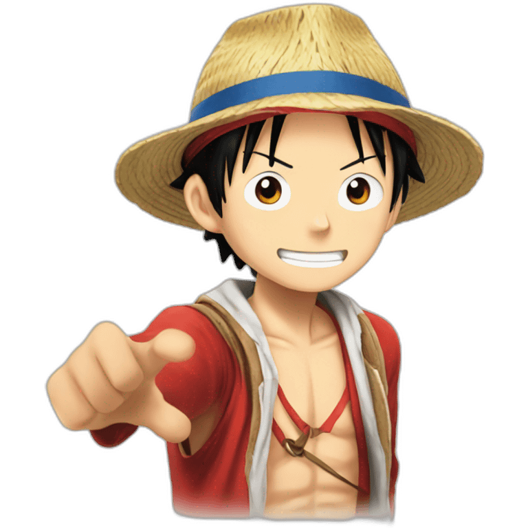 luffy from live action meeting luffy from anime emoji