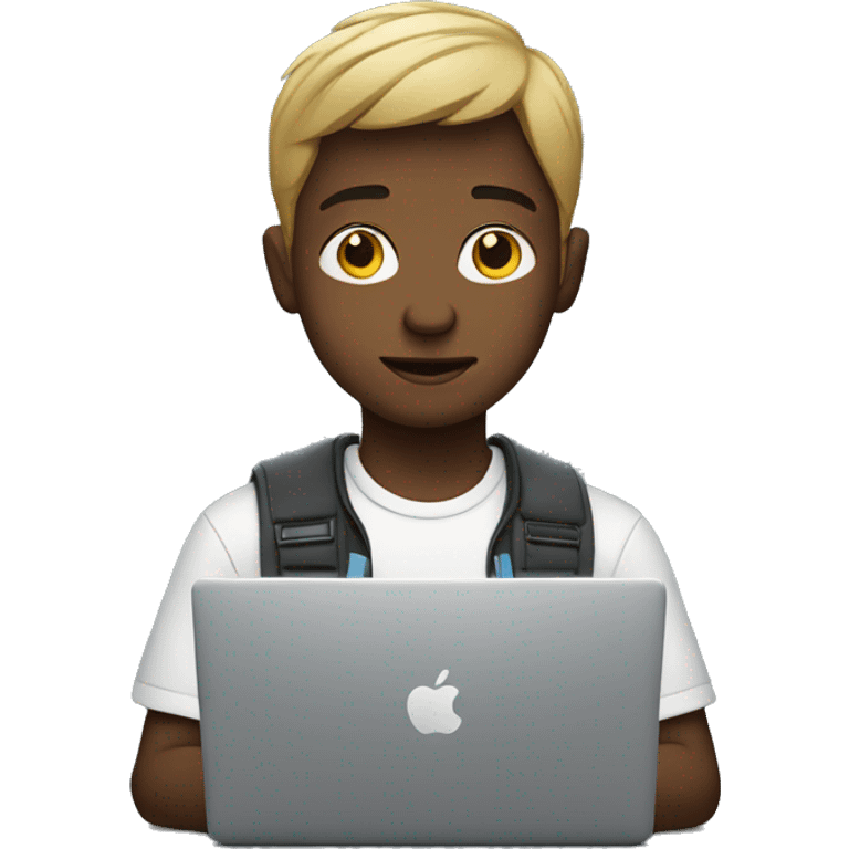 boy with a macbook emoji