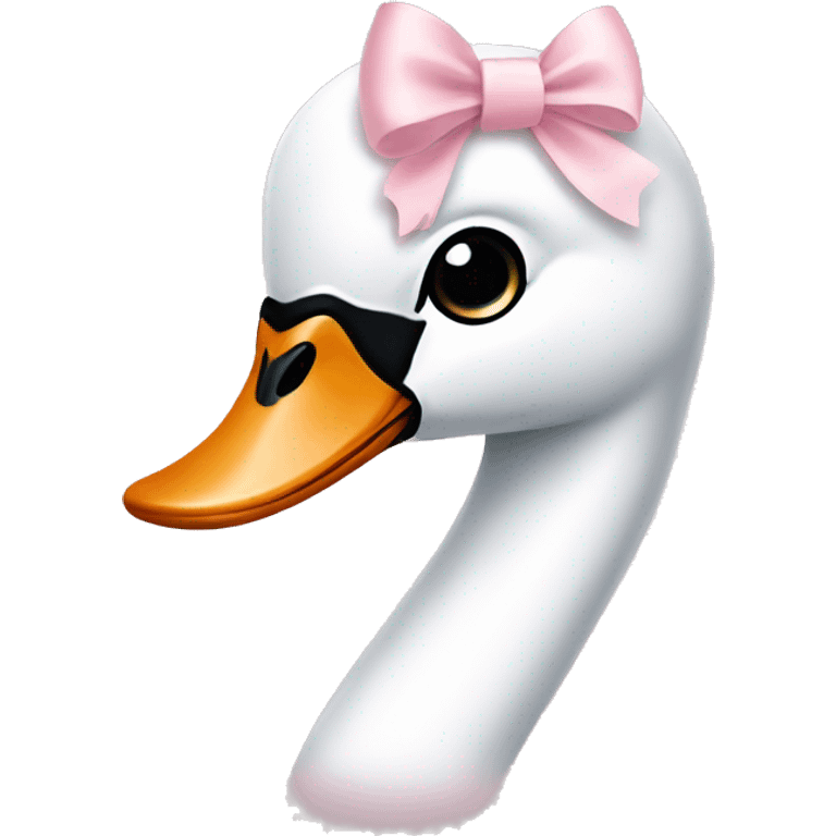 swan light pink bow emoji