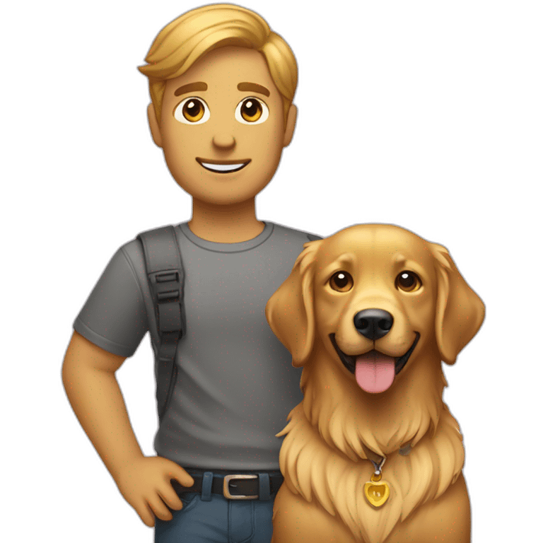 developer with golden retriever emoji