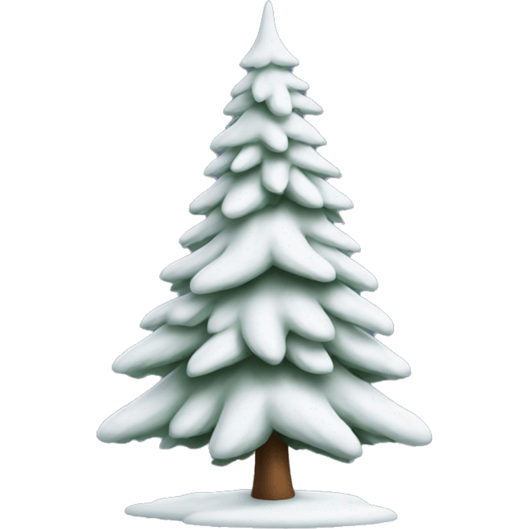  actual white fir christmas tree isolated.  emoji