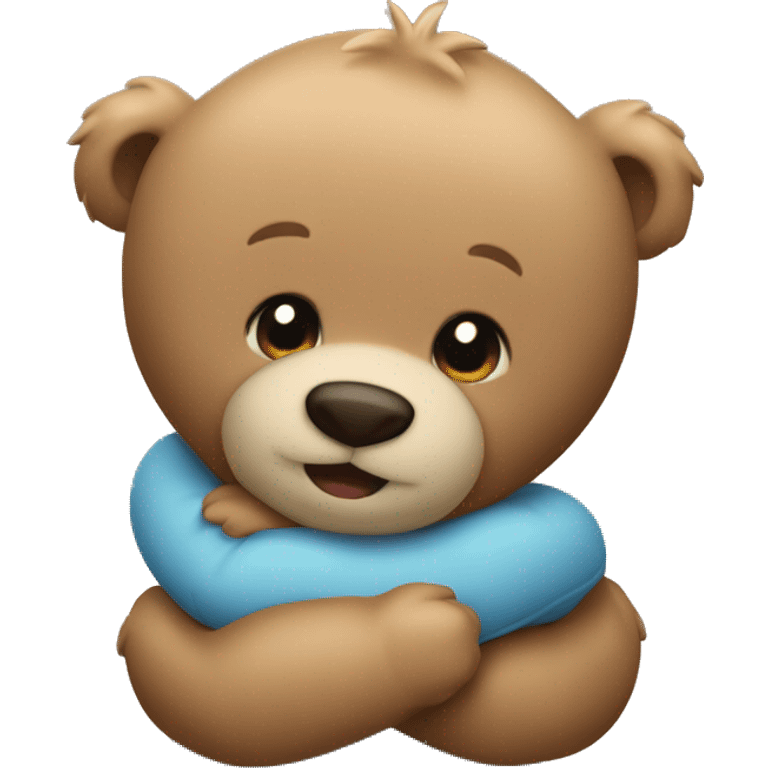 Teddy bear hug emoji