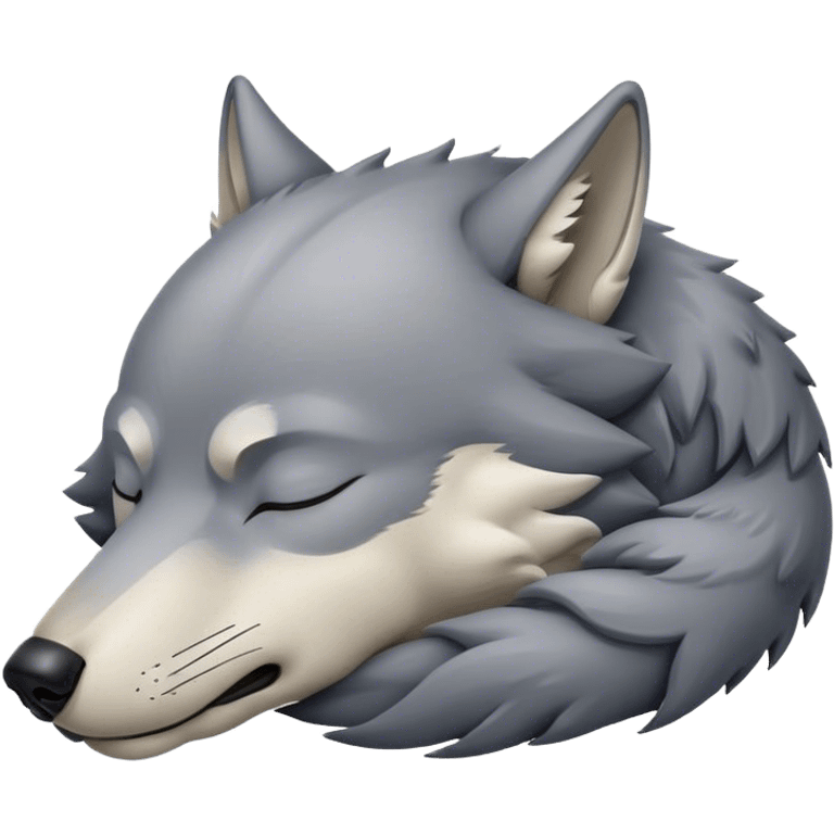 wolf sleeping emoji