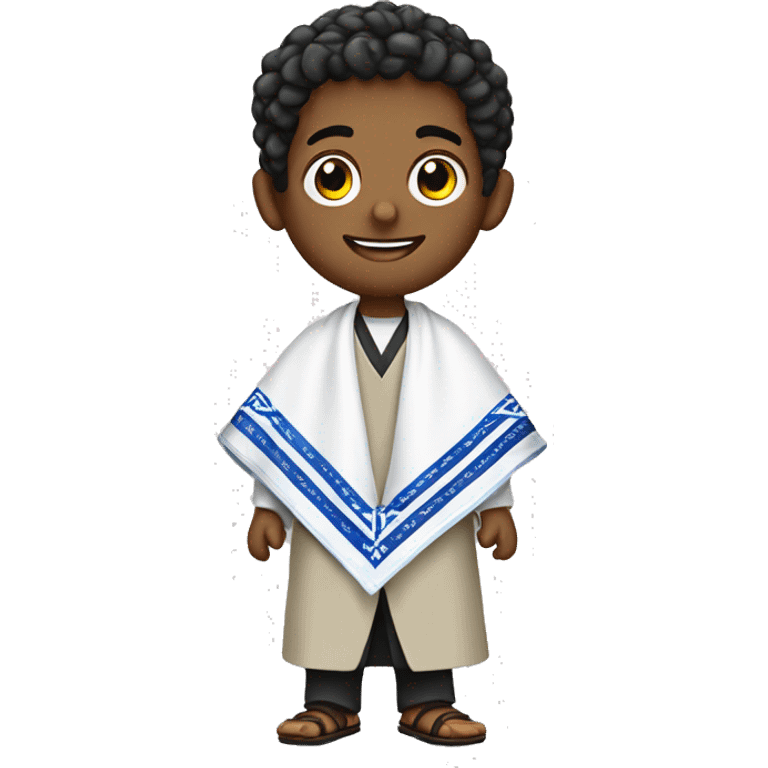 Jew young man with tallit emoji