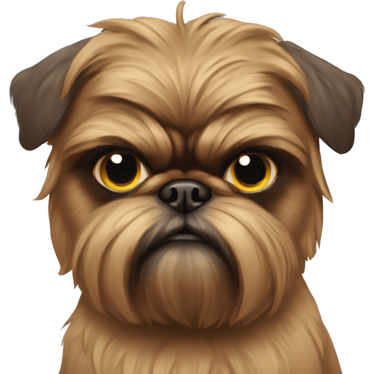 Grumpy brussels griffon  emoji