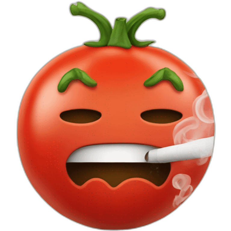 Tomatoes are smoking and upset  emoji