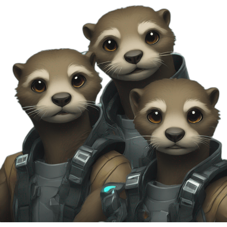 team of cyberpunk otters emoji