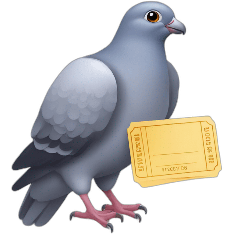 carrier pigeon have ticket emoji